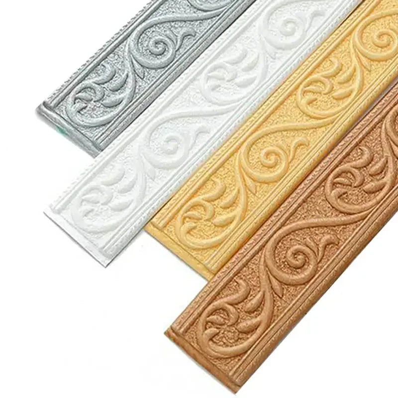 1Pc 230x6cm Fashion Self Adhesive Wall Sticker | Waterproof Thickened Border Strip