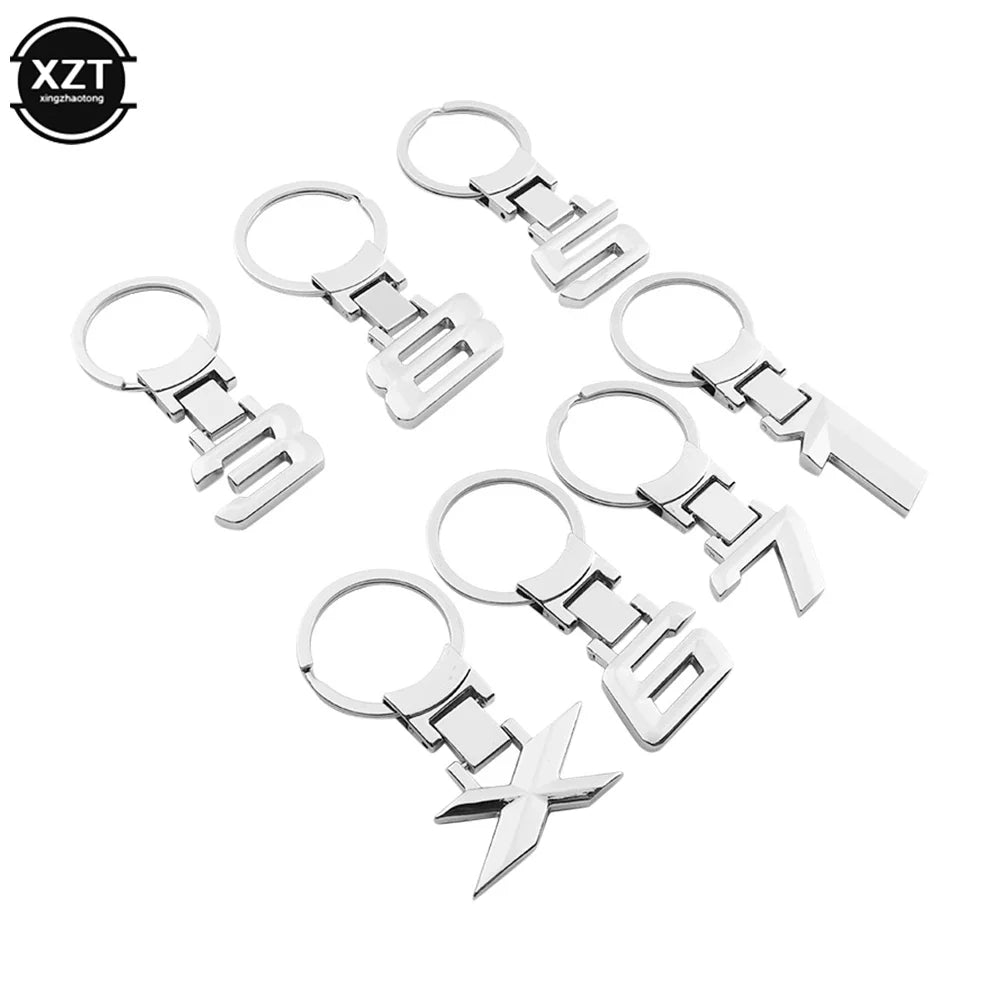Zinc Alloy Number Emblem Keychain | Car Key Ring for BMW Models