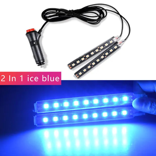 12V Car Interior LED Ambient Light | Plug and Play Cigarette Lighter Decorative Kit