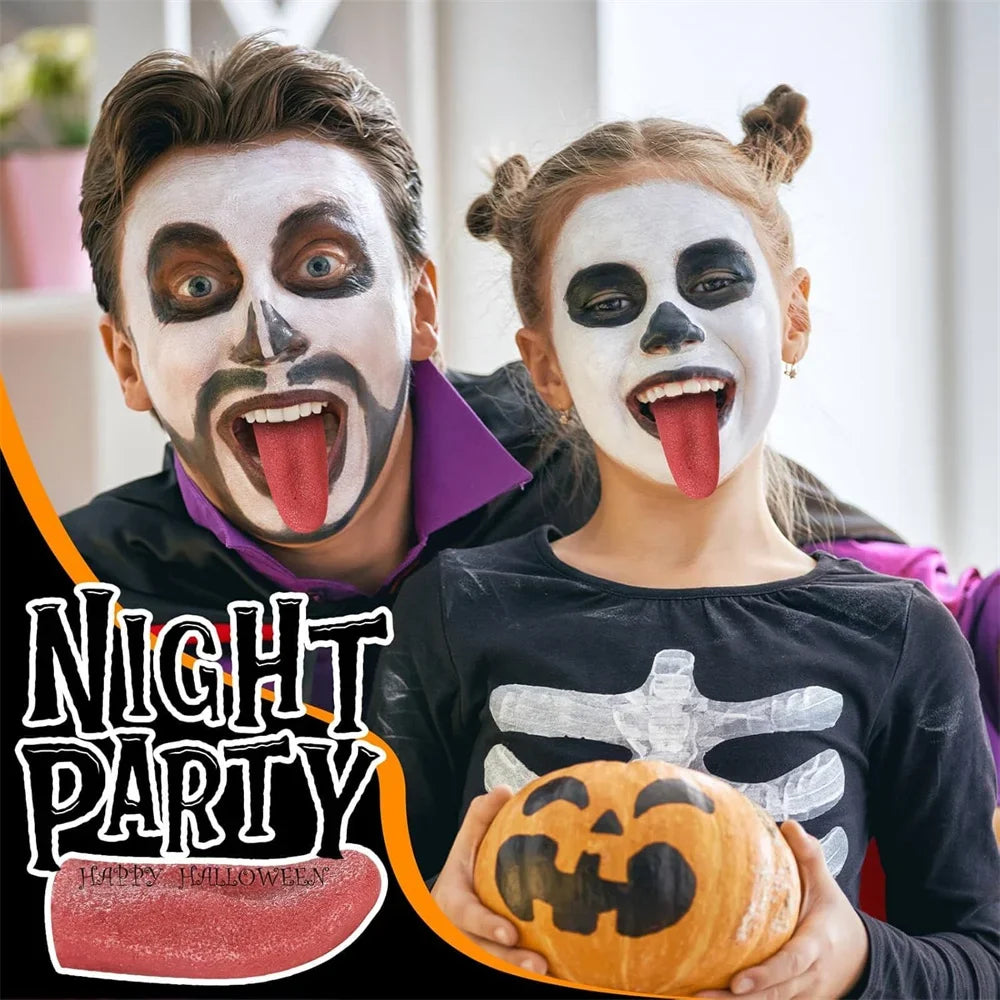 Halloween Fake Tongue Realistic Prop | Stretchable Horror Party Accessory