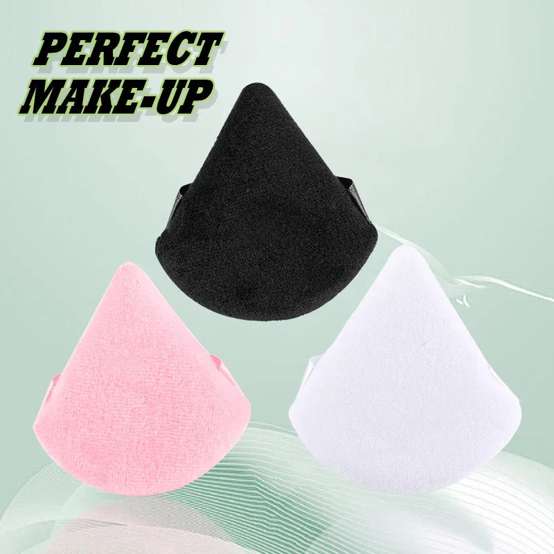 Reusable Triangle Velvet Powder Puffs | Soft Face Makeup Sponges