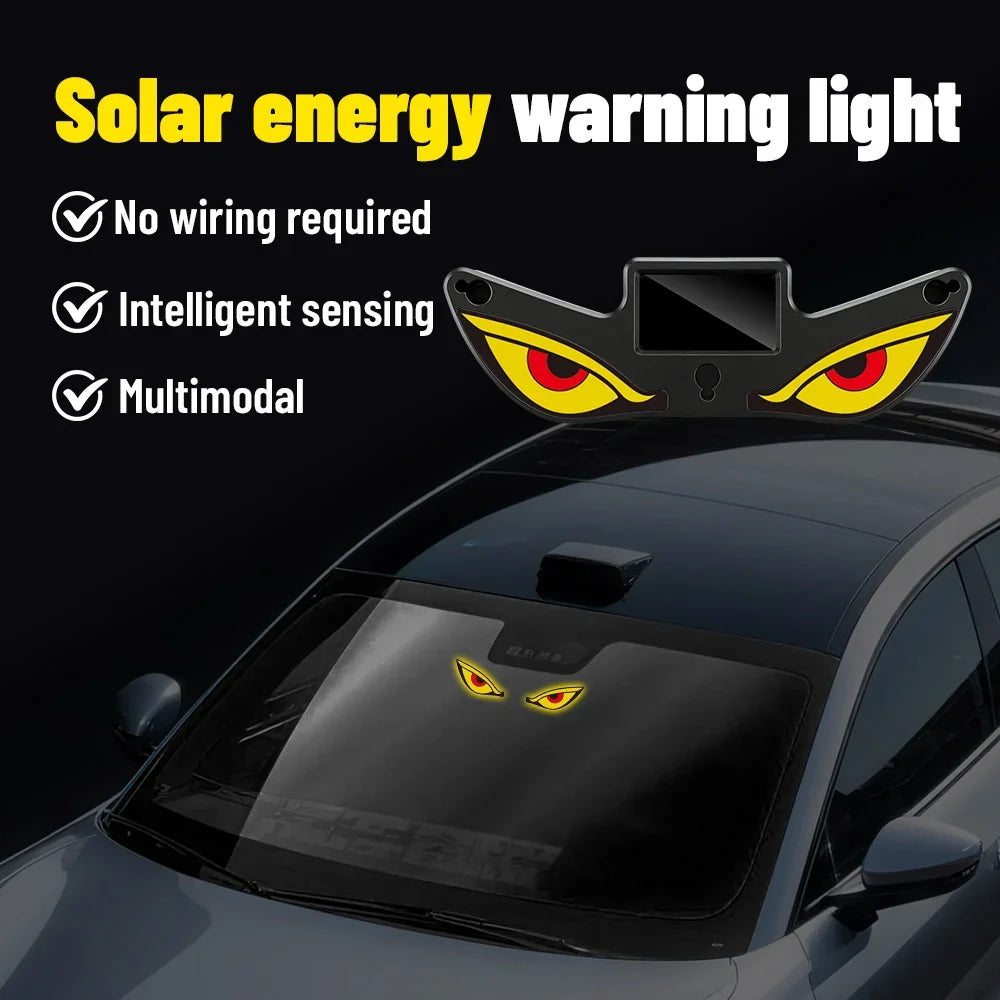 Solar Demon's Eye Car Dynamic LED Light | No Wiring Moving Eyes Car Decoration