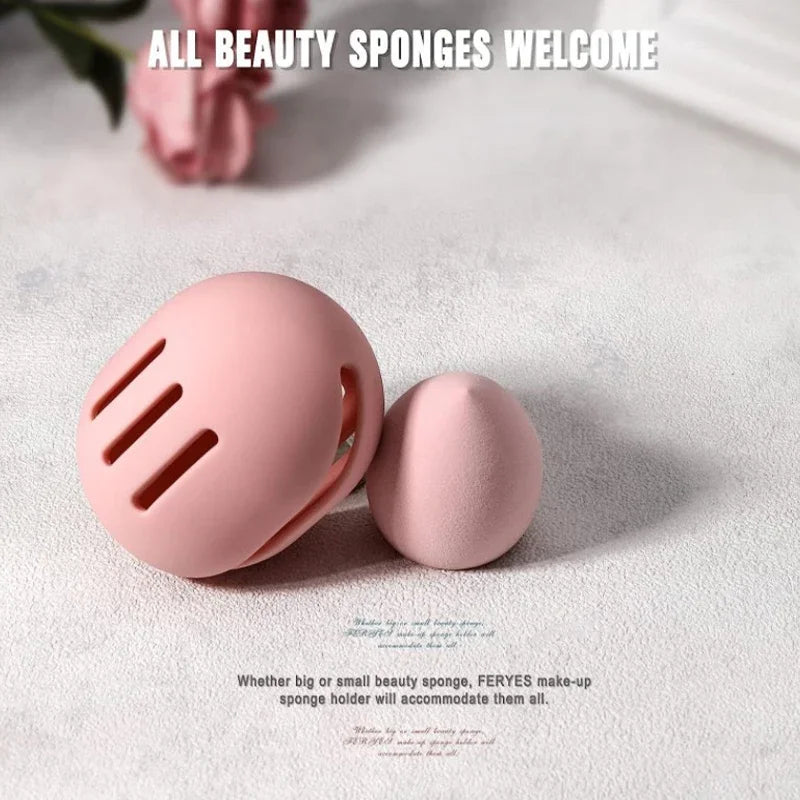 Eco-Friendly Silicone Makeup Sponge Holder | Portable Multi-Hole Storage Case