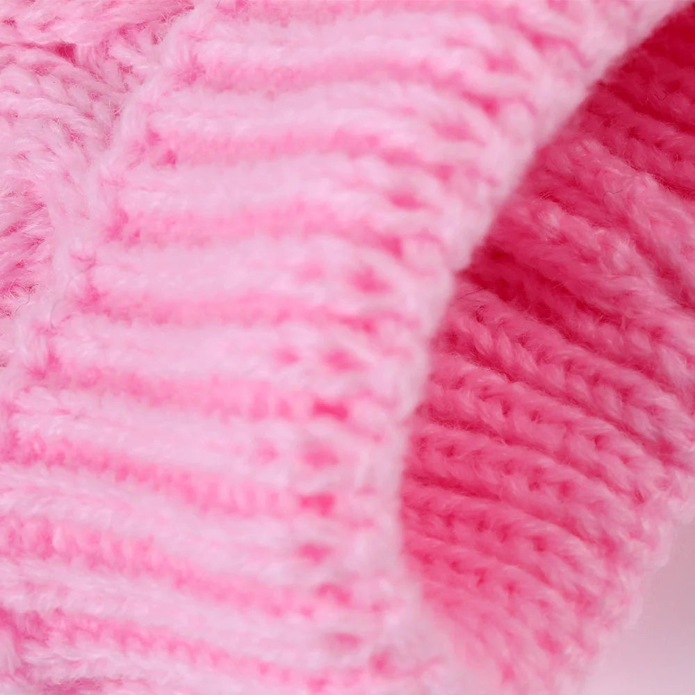 Classic Solid Knit Dog Sweater | Warm Winter Pullover for Small Breeds