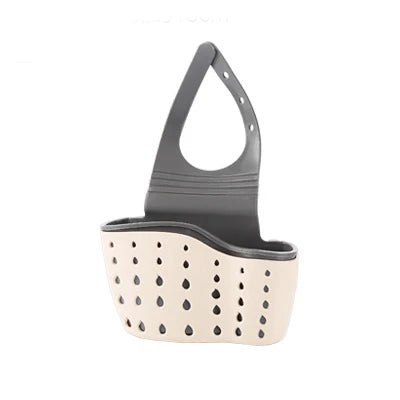 Kitchen Sink Holder Hanging Drain Basket | Adjustable Soap Sponge Shelf Organizer