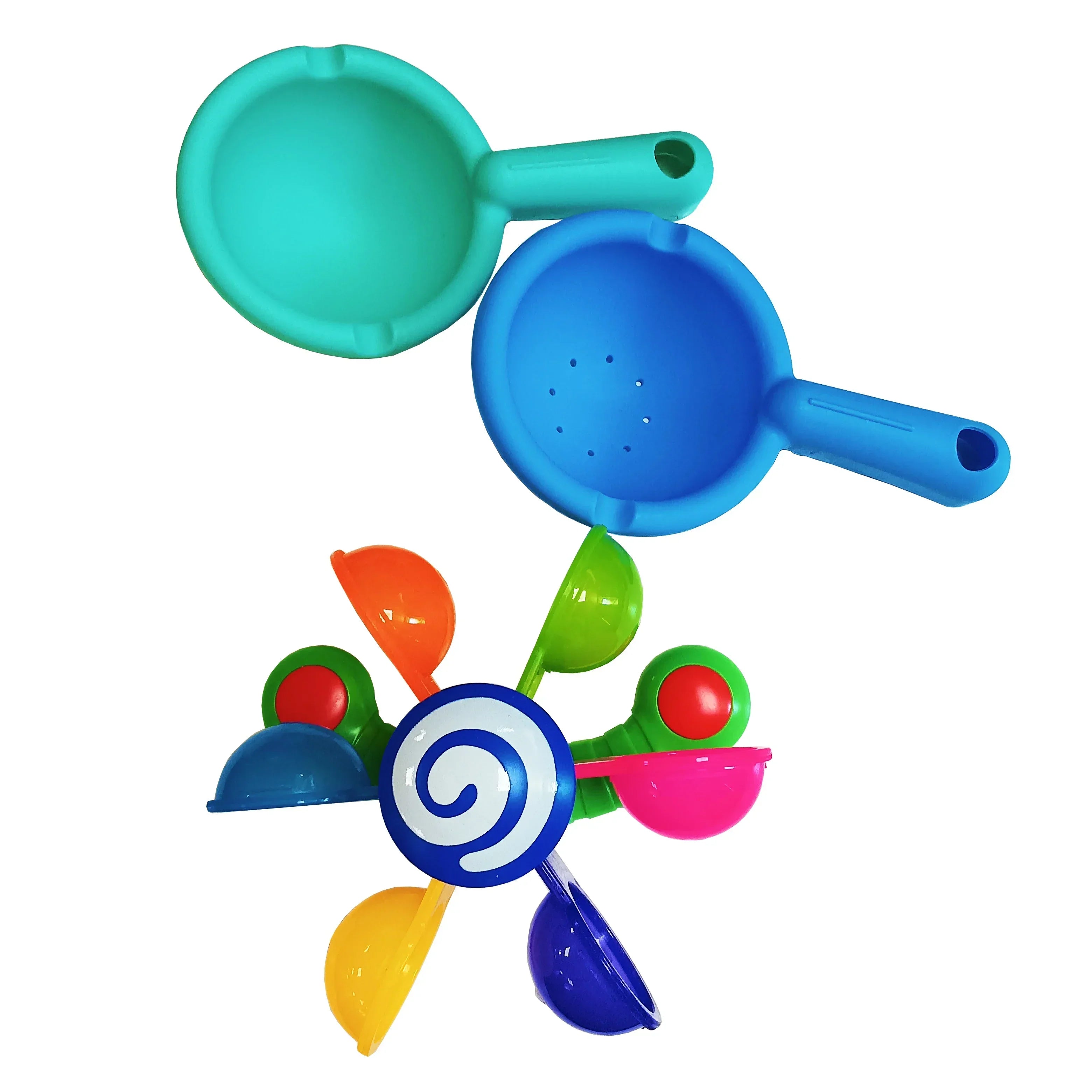 Rainbow Windmill Toddlers Bathing Sucker Water Spray Toy | Colorful Waterwheel Baby Bath Toy Set