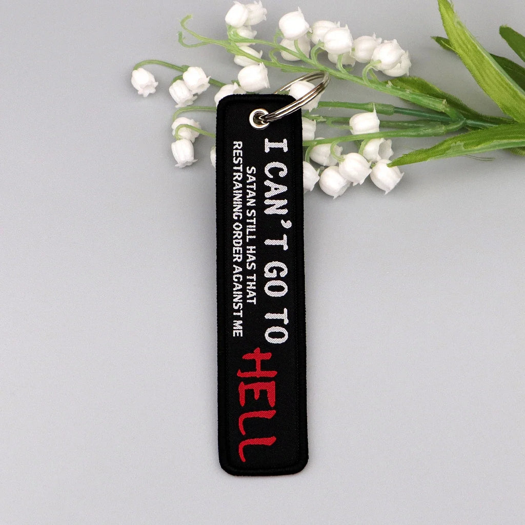 Embroidered Quote Key Fob | Personalized Gift Keyring