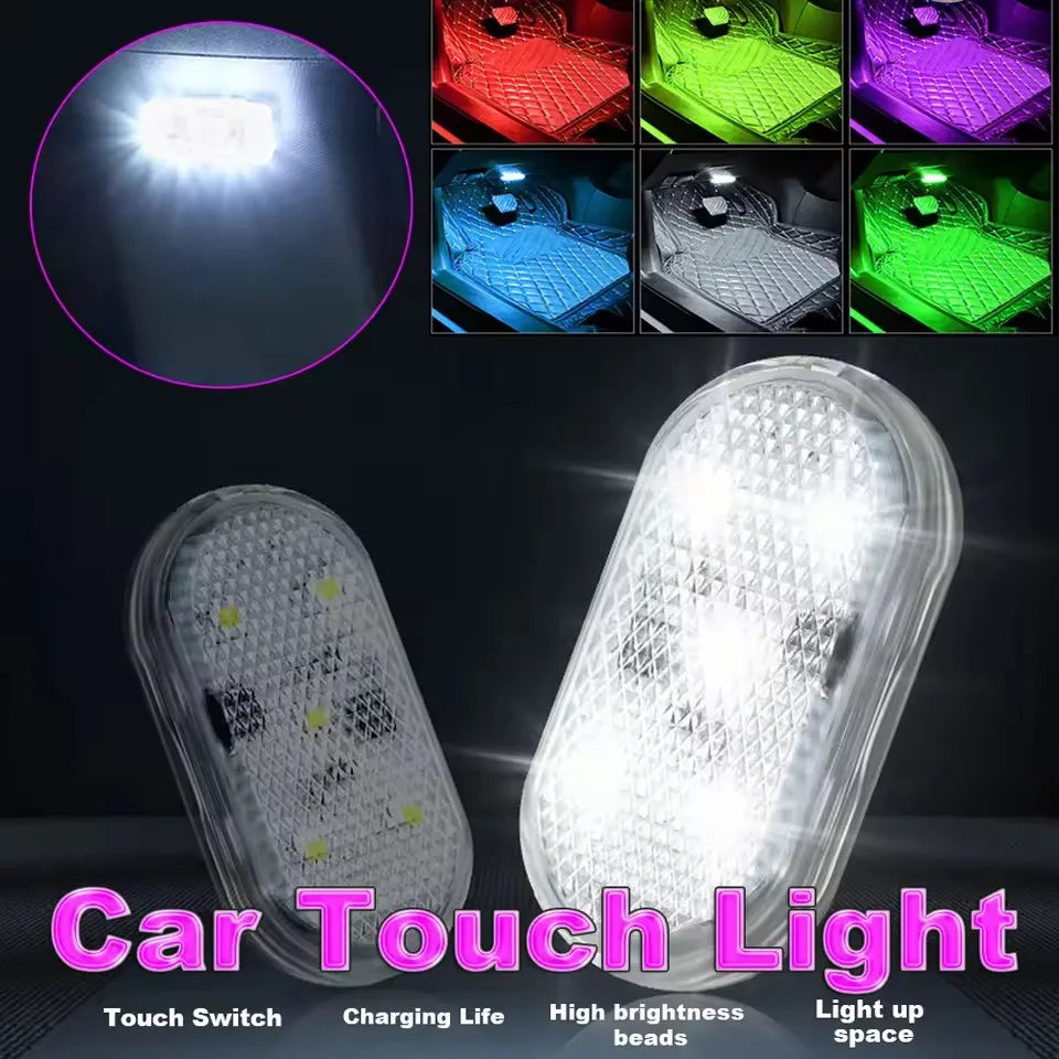 USB Charging LED Touch Light | Mini Wireless Car Interior Lamp for Trunk and Roof