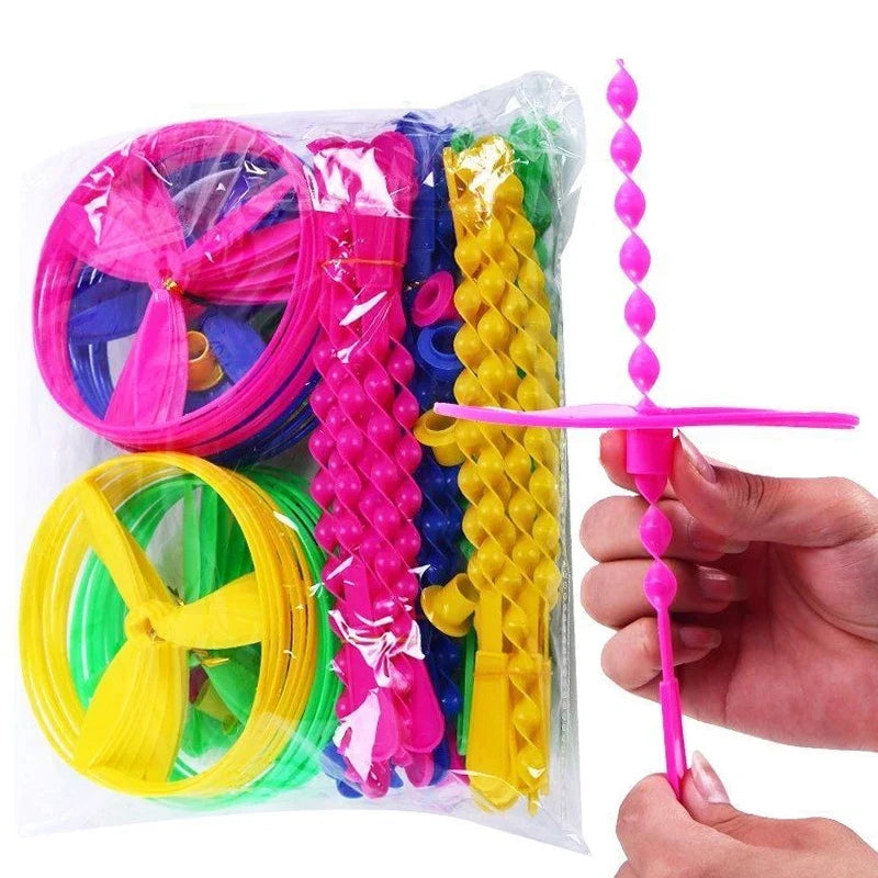 Colorful Bamboo Dragonfly Push Toys | 10/20 Pack Party Favors