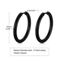 Classic Stainless Steel Hoop Earring for Men Boys | Anti Allergy Metal Huggies Earring