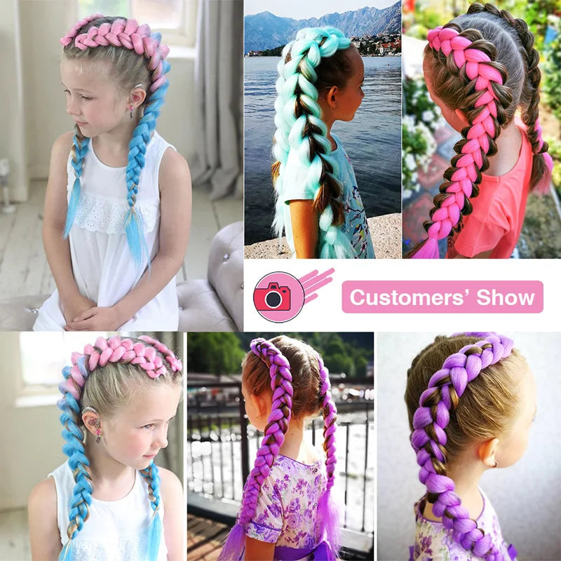 24-Inch Jumbo Box Braiding Hair Extensions | Yaki Straight Synthetic Dreadlocks