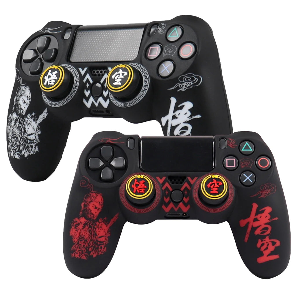 PS4 Controller Silicone Cover | Soft Protective Skin with Joystick Grips