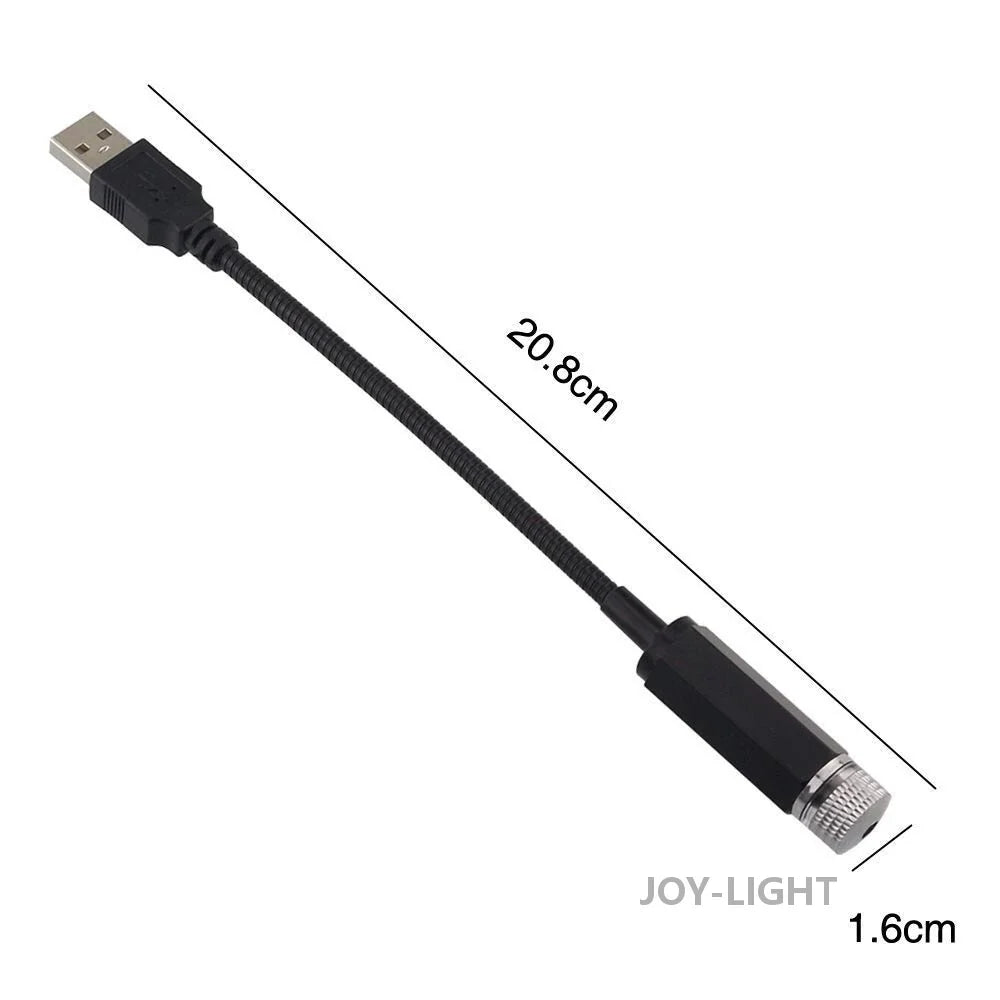 Green LED Starry Galaxy Lamp for Car Roof | USB Atmosphere Projector Light