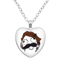 Rage Comic Heart Pendant Necklace | Funny Meme Derp Face Trollface Jewelry Gift