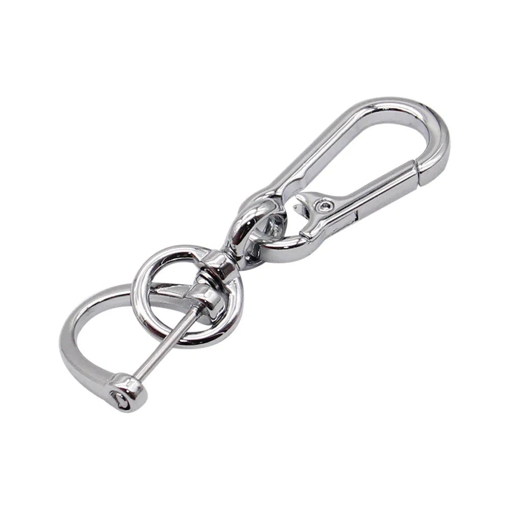 Anti-Lost Car Key Pendant | Creative Simple Stainless Steel Keychain with Strong Carabiner
