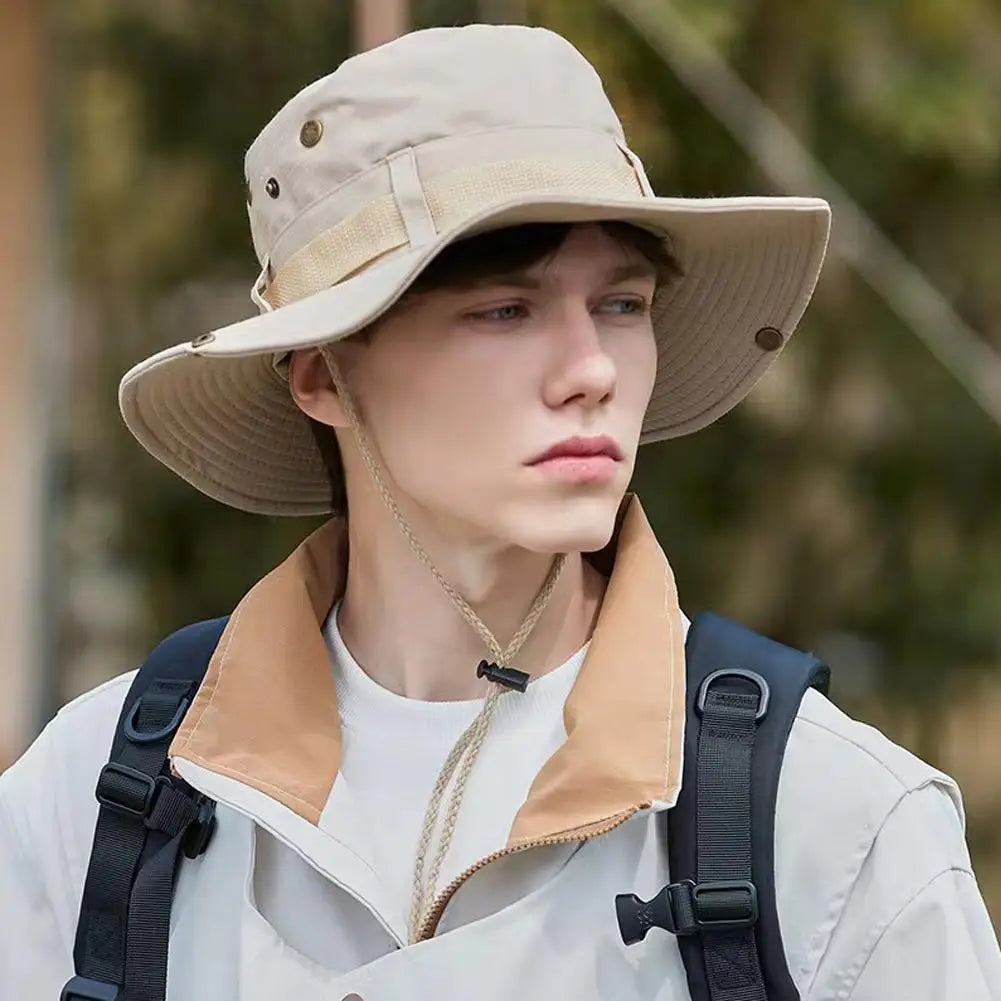 Outdoor Sun Protection Bucket Hat | UV Face Cover Cap for Hiking and Camping