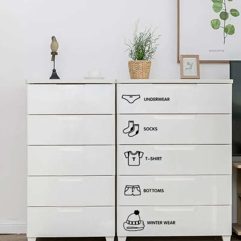 Baby Boy Clothes Stickers | Cute Wall Decals for Nursery and Bedroom Decor
