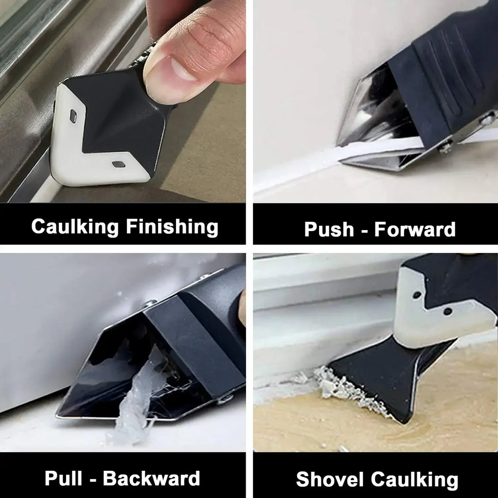 5in1 Silicone Scraper Squeegee Glue Remover Tool Kit | Multifunctional Caulking & Grout Tool Set