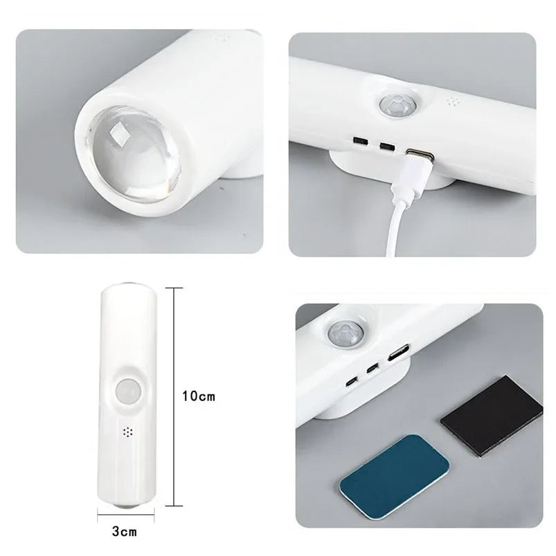 Rechargeable Motion Sensor RGB Night Light | Cat Eye Wall Lamp with 7-Color Changing & Magnetic Mount