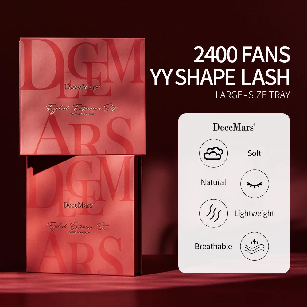 Large Amount YY Eyelash Extension Tray | 2400 Fans for Salons