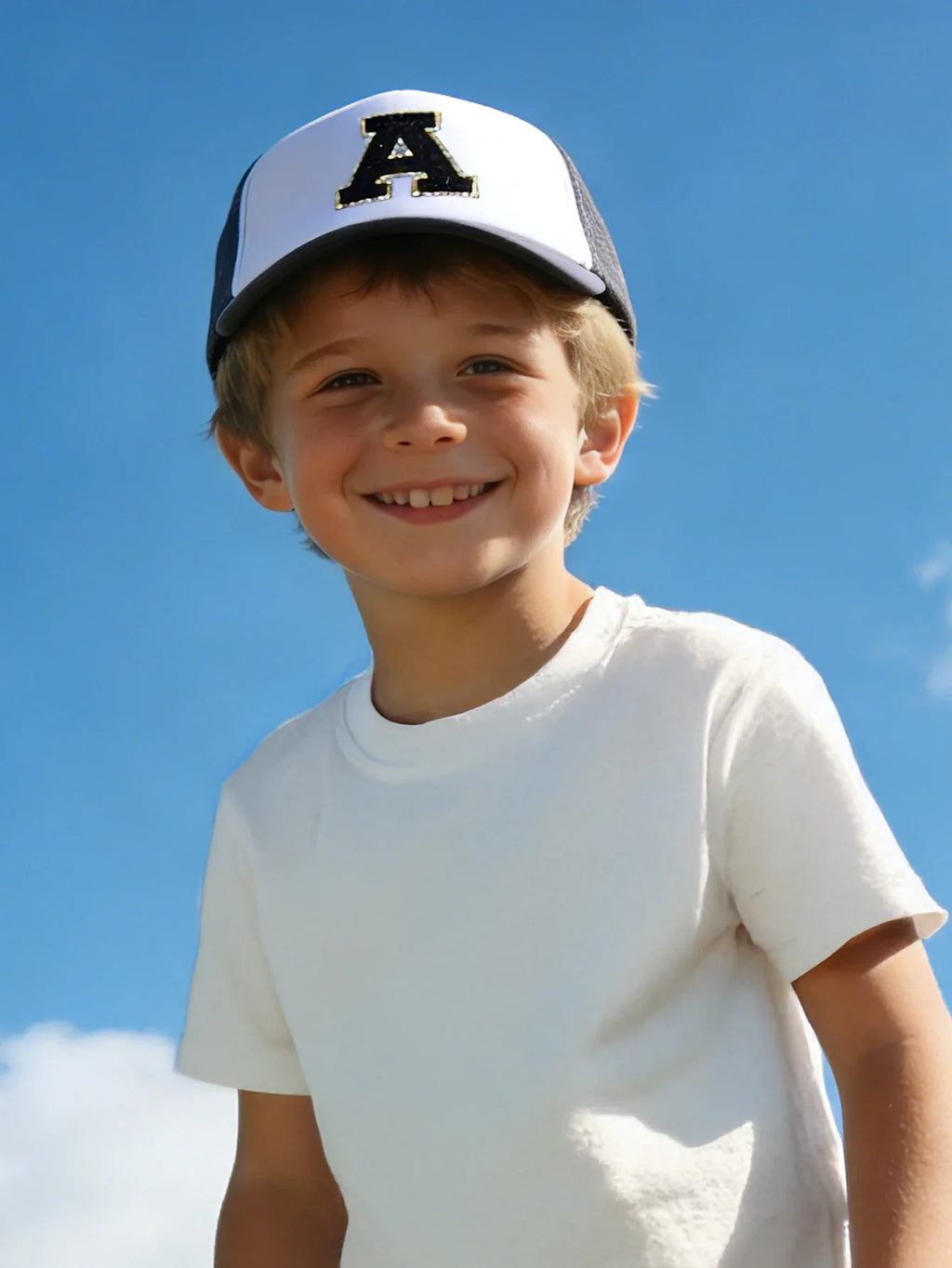 1pc Gray Hat With 26-Letter Pattern | Kids Baseball Cap for Boys and Girls