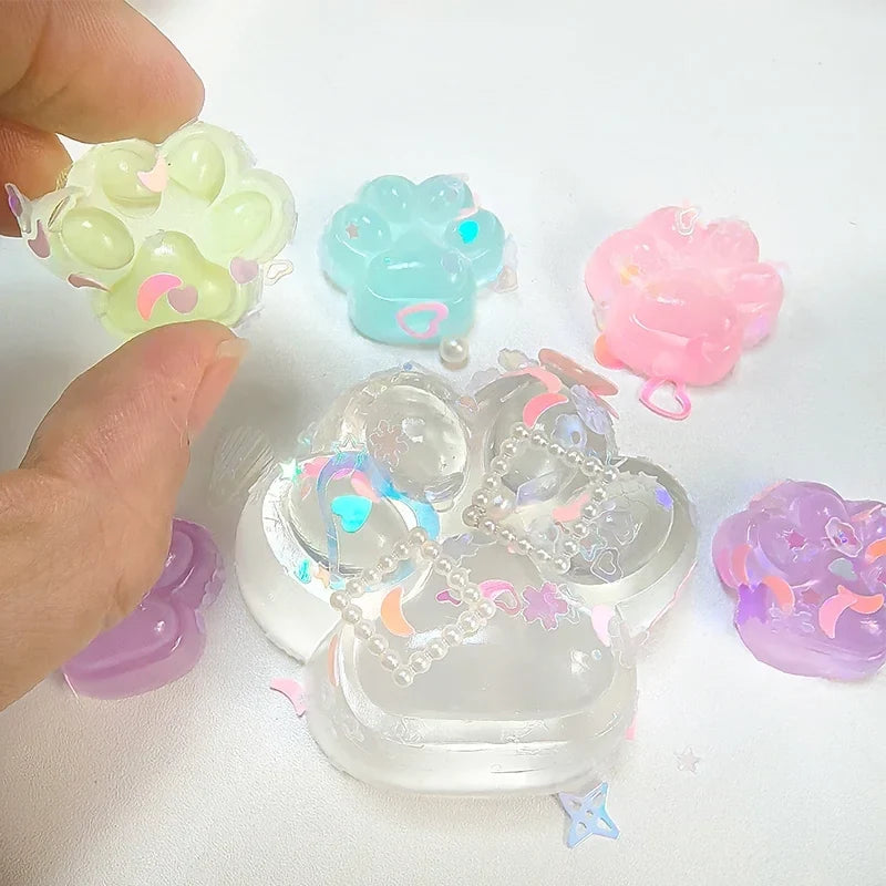 Luminous Cat Paw Squishy Toy | Stress Relief Glow-in-the-Dark Decompression Fidget Toy
