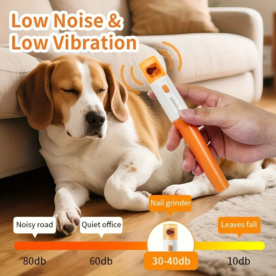 Quiet Pet Nail Grinder | Electric Dog and Cat Claw Trimmer