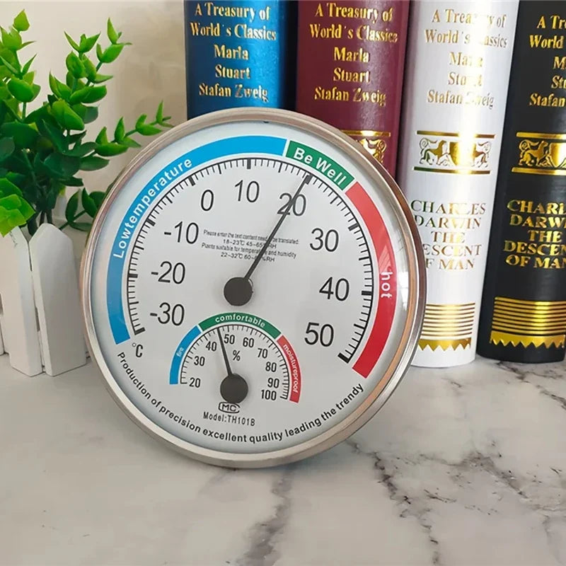IDEABEL Analog Thermometer Hygrometer | Indoor Outdoor Humidity Monitor