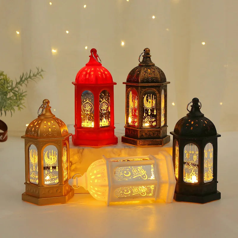 LED Star Moon Candlestick Light | Ramadan Decoration with Castle Wind Lamp