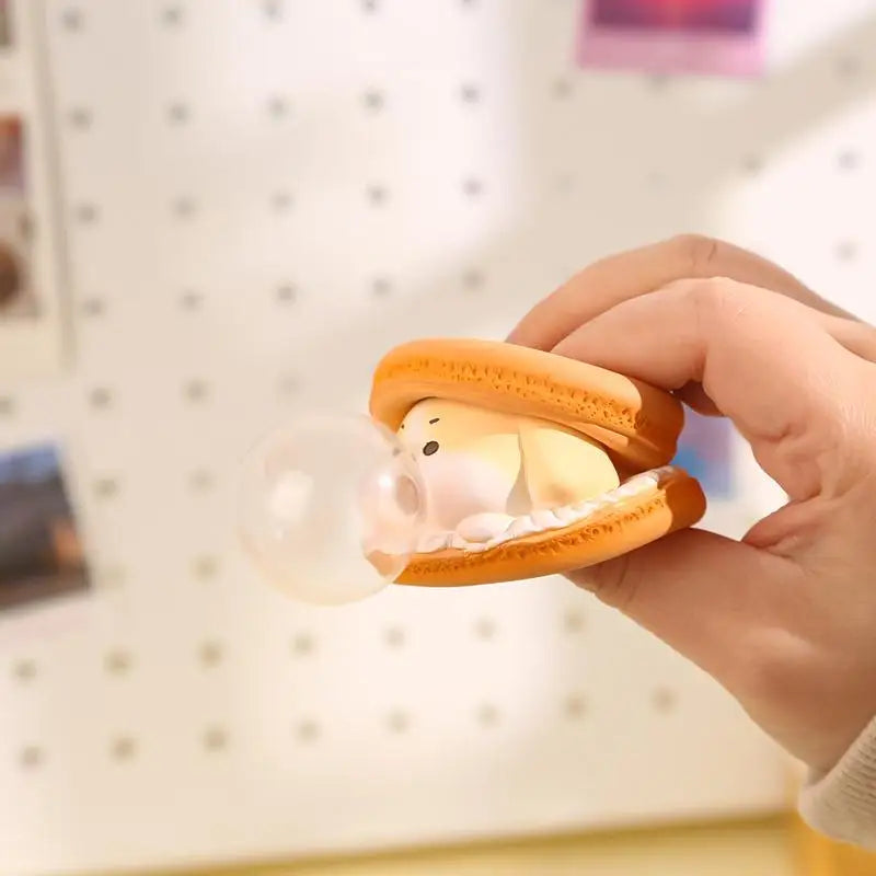 2Pcs Macaron Burger Bubble Blowing Stress Relief Toy | Creative Office Desk Decompression Gift