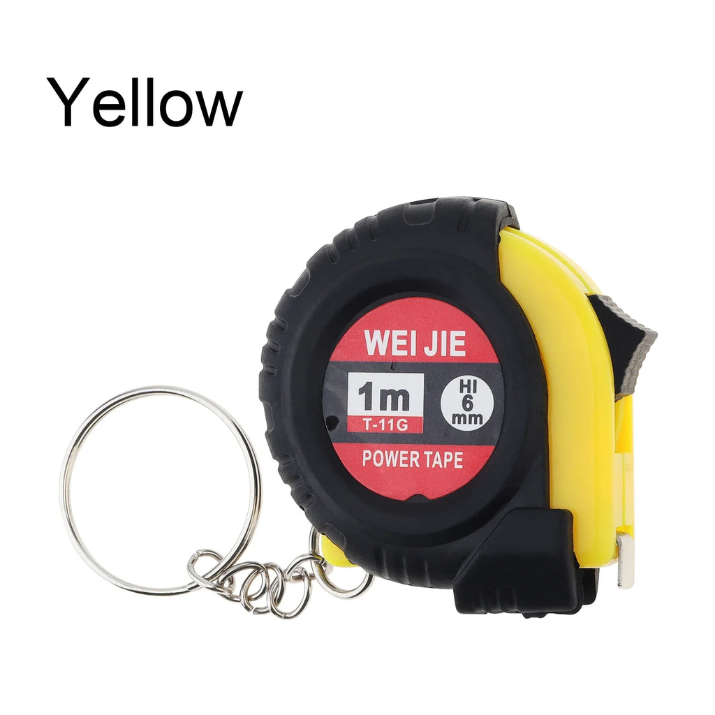 1pc/5pcs 3ft / 1m Green/Yellow Keychain Tape Measure for Quick Easy Measurements with Metric and Inch Scales, Mini Measuring Tape