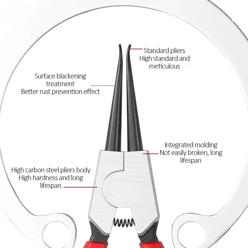 5-In Circlip Pliers | Dual-Purpose Retaining Ring Pliers for Internal and External Snap Rings