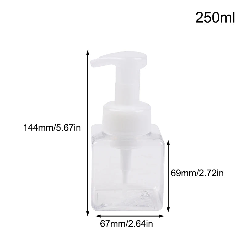 Manual Foaming Soap Dispenser | 250/450/650ml Portable Press Pump Bottle for Bathroom and Travel