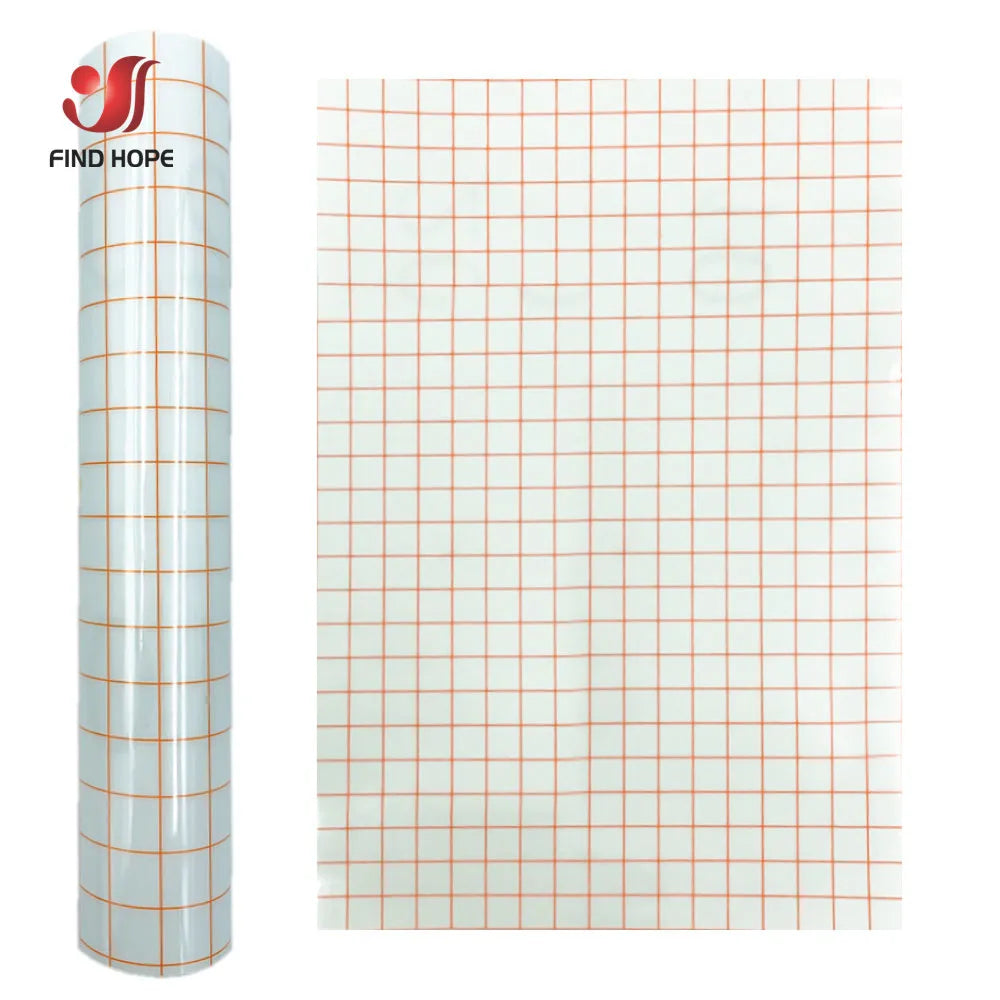 Clear Vinyl Transfer Paper Tape with Alignment Grid | Application Tape for Vinyl Decals