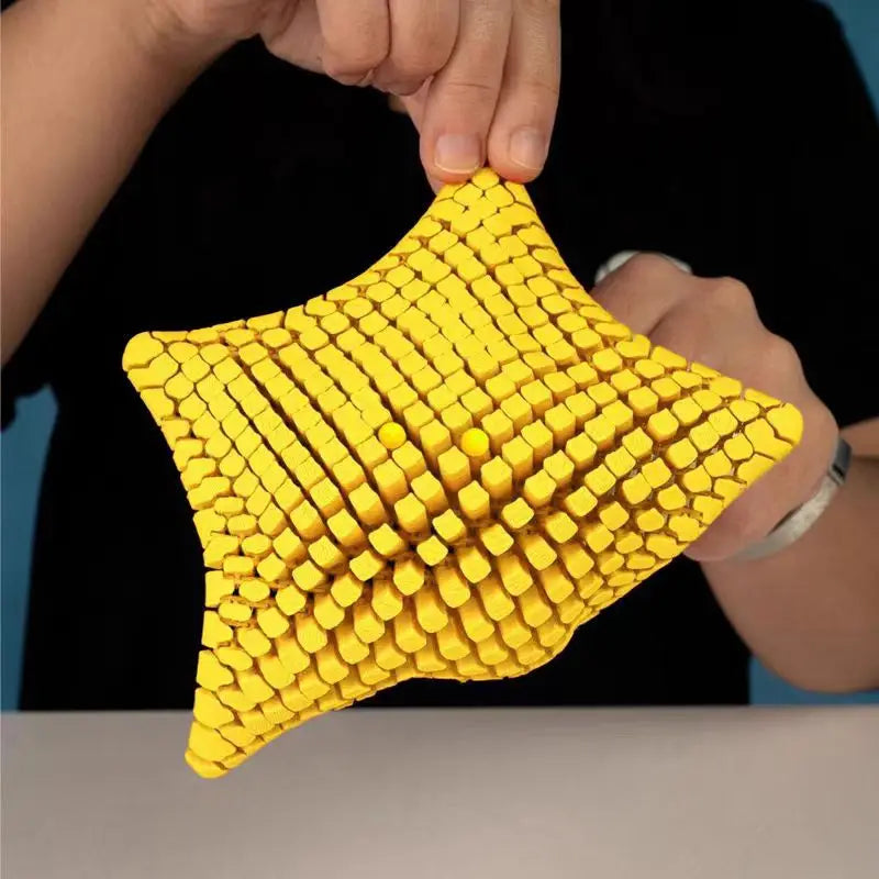 3D Printed Articulated Starfish Stress Relief Toy | Flexible Fidget Toy with Movable Joints