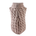 Classic Solid Knit Dog Sweater | Warm Winter Pullover for Small Breeds