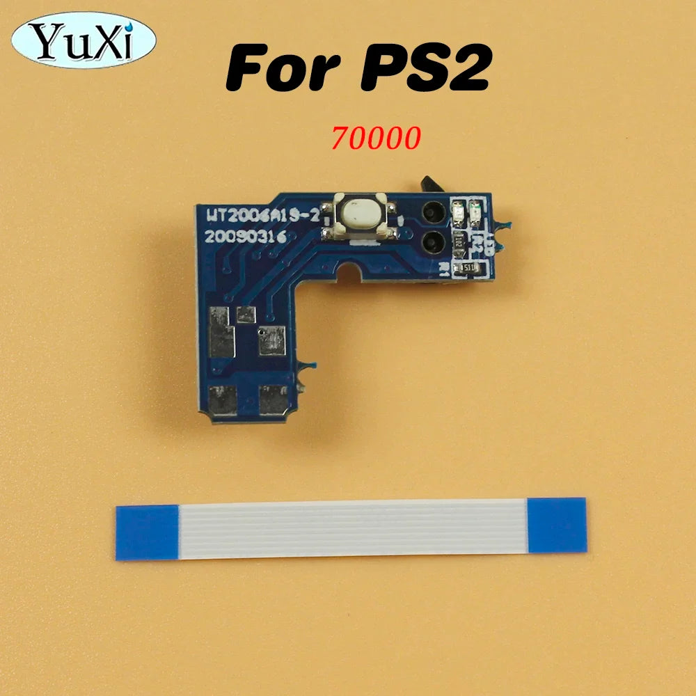 Power ON OFF Reset Switch Board 8Pin Flex Ribbon for PS2 | PlayStation 2 70000 90000 Repair Part