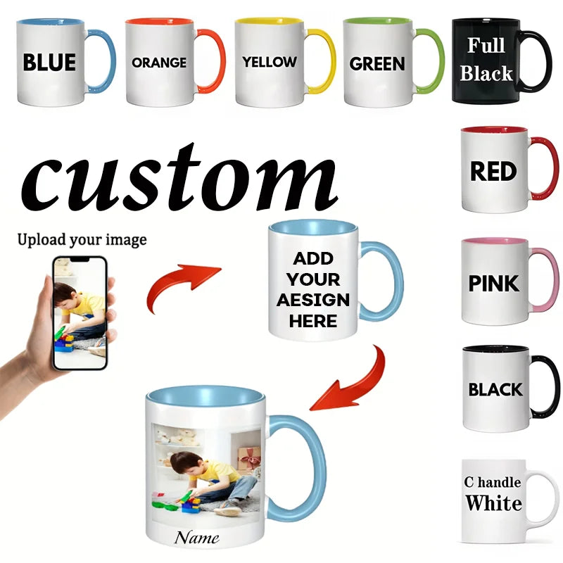 Personalized 11oz Custom Mug | Custom Name and Photo Coffee Cup
