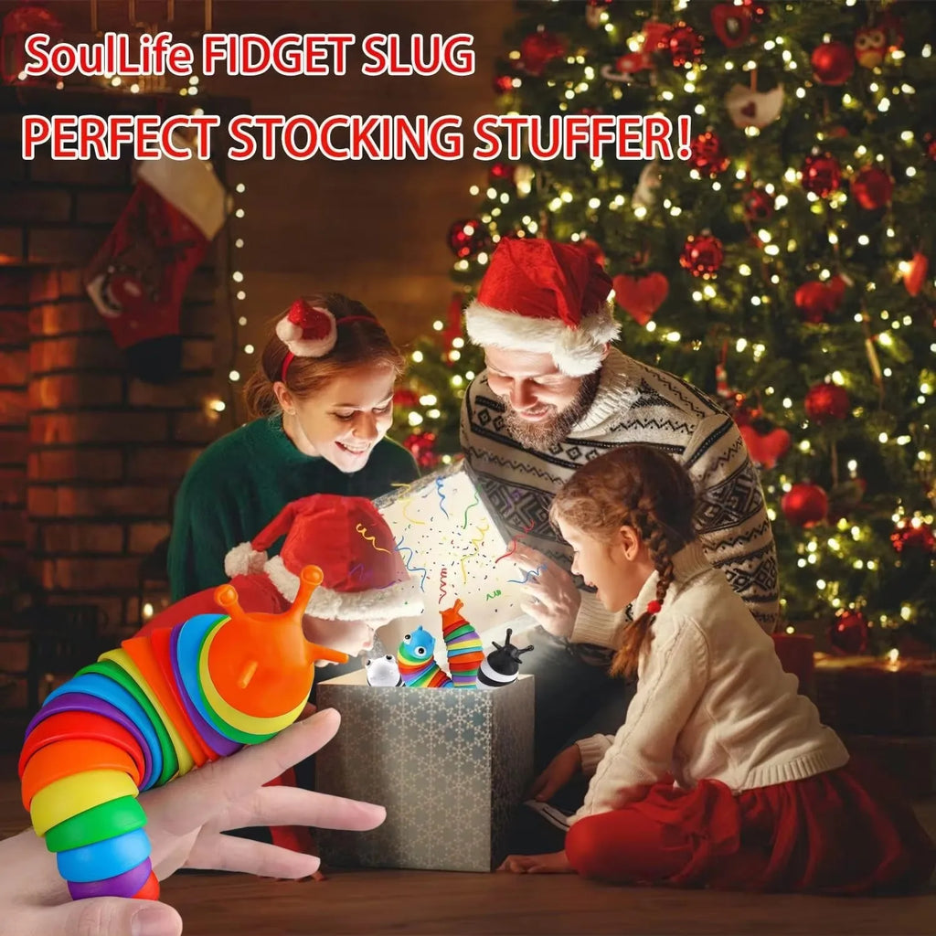 Colorful Slug Stress Relieving Toy | Bizarre Caterpillar Simulation Squeeze Puzzle