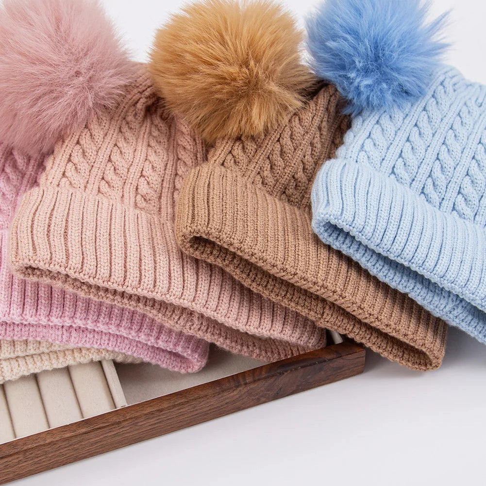 Baby Knotted Turban Hat | Warm Fleece Lined Beanie for Infants