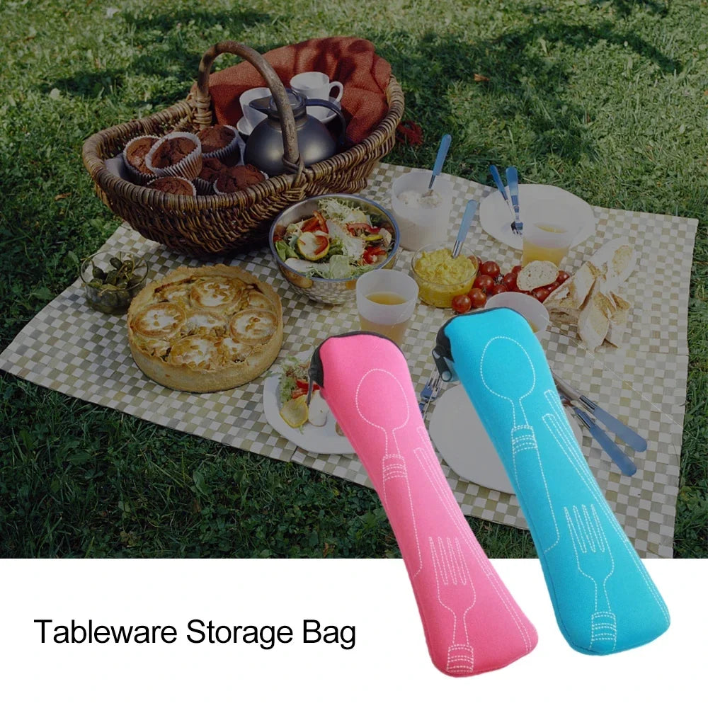 Portable Cutlery Bag | Travel Storage Pouch for Fork and Spoon