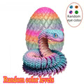 3D Printed Snake with Egg | Articulated Desktop Animal Decoration