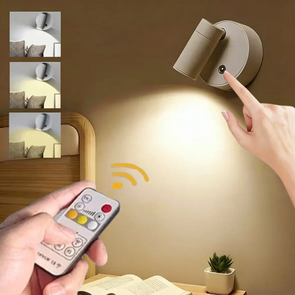 Magnetic USB Rechargeable LED Wall Light | Dimmable Touch Switch Reading Lamp