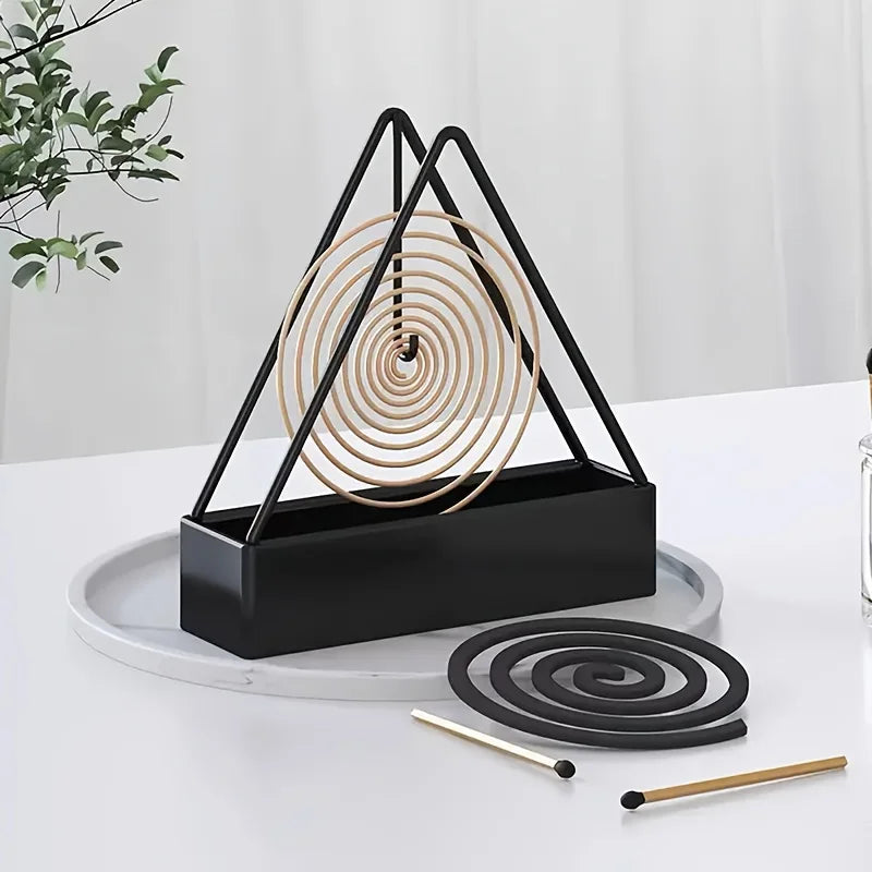 Triangle Mosquito Mat Stand | Simple Iron Holder for Indoor Rooms