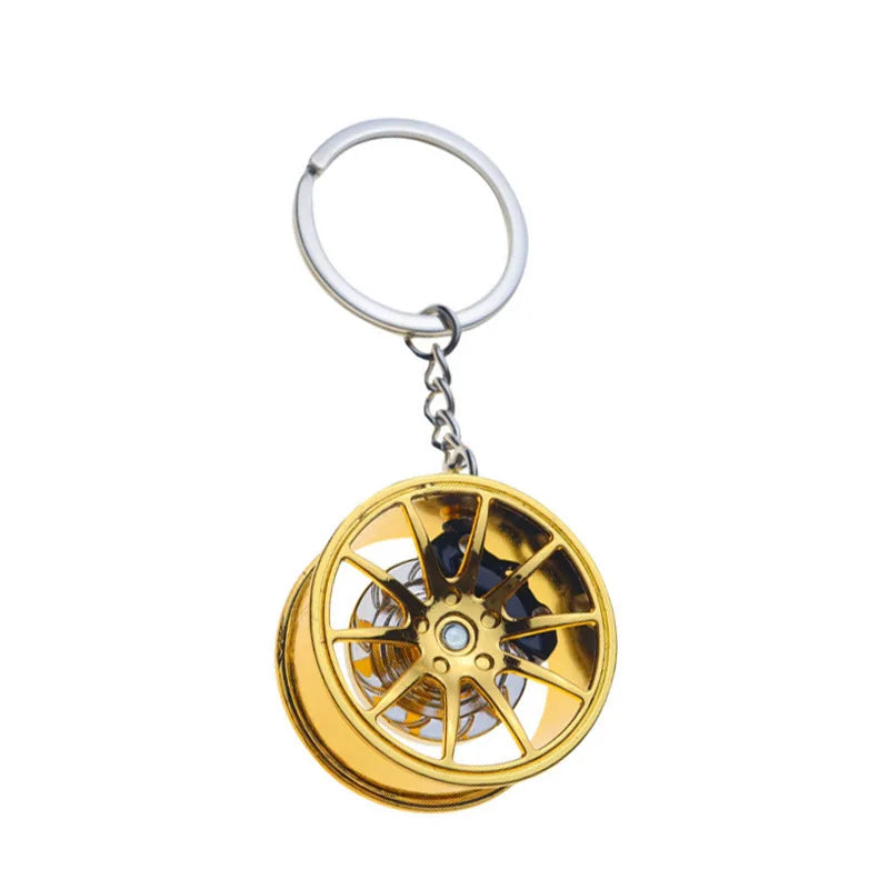 3D Car Tire Brake Disc Keychain | Fidget Toy Key Ring