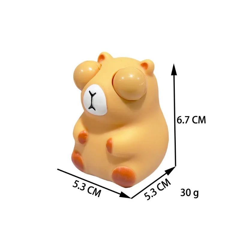 Squishy Stress Relief Toy Pop Eyes Capybara | Cute Kawaii Anxiety Relief Squeeze Toy
