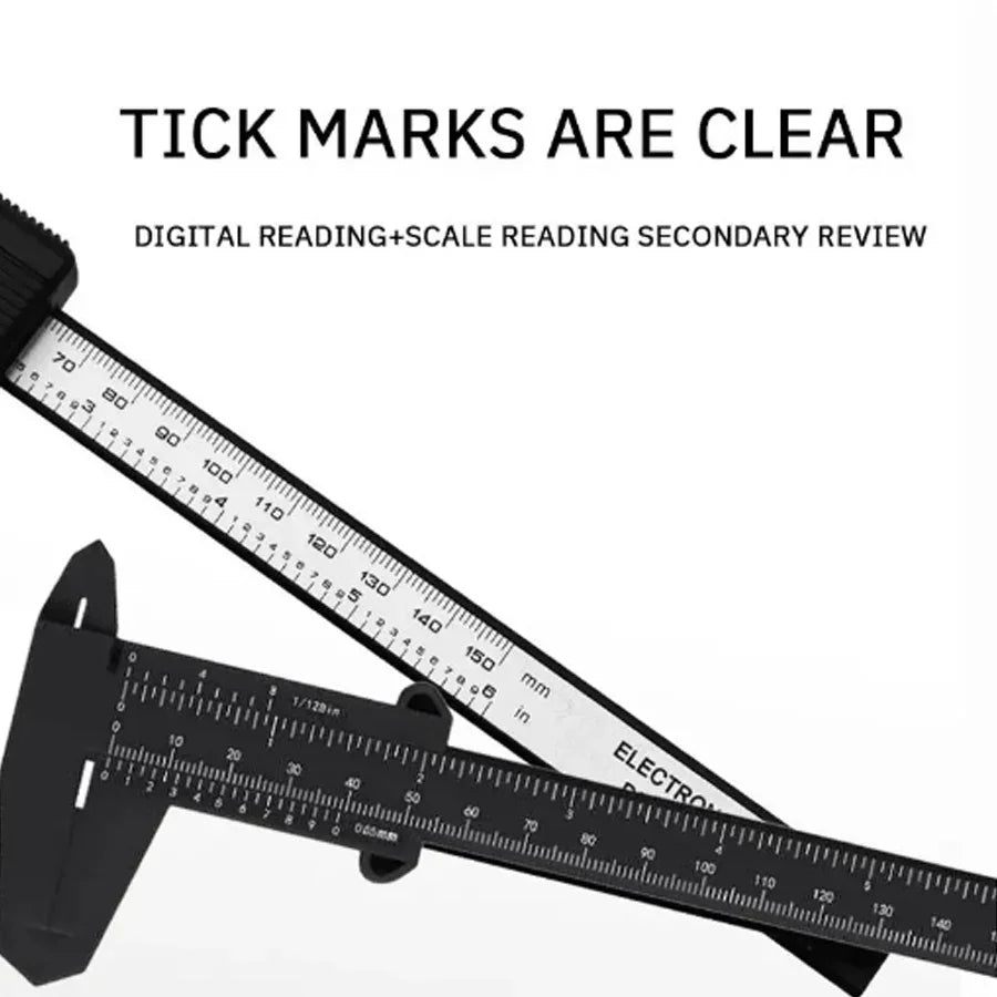 Digital Plastic Vernier Caliper | 0-150mm LCD Display Measuring Tool