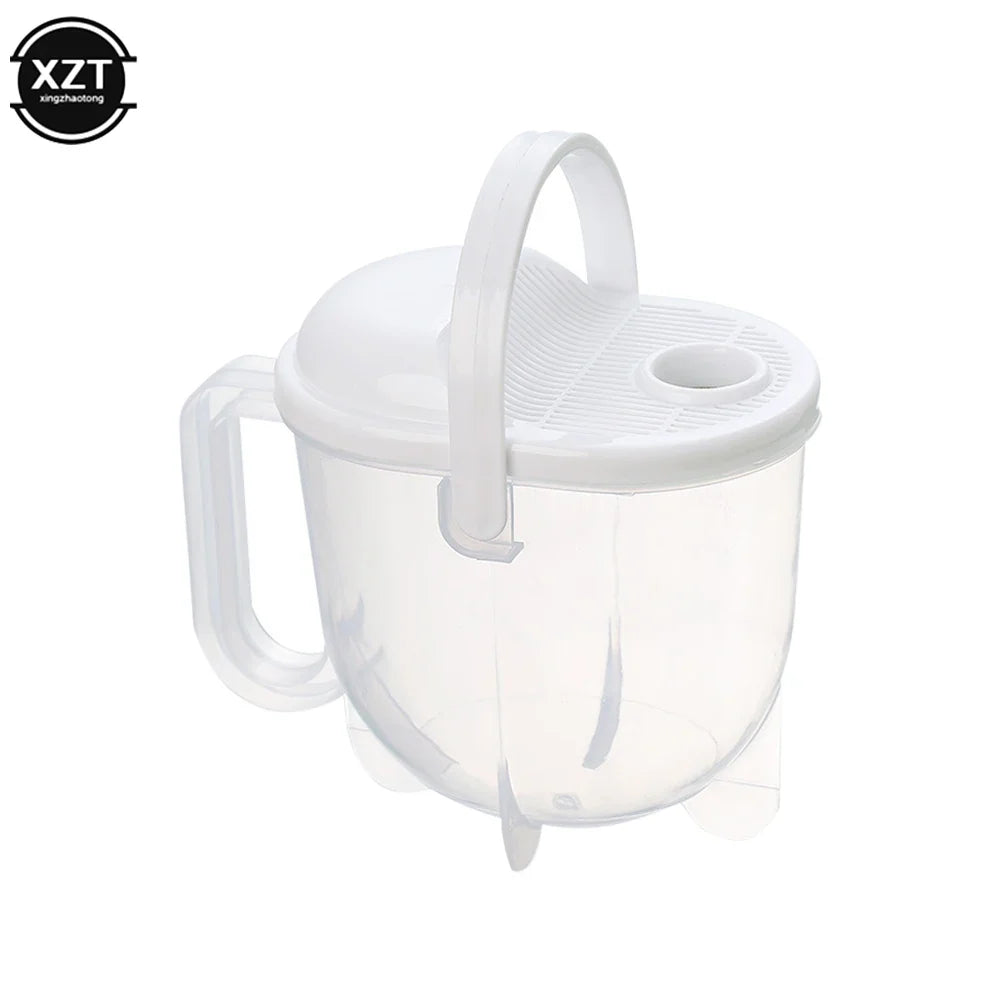 Portable Plastic Rice Cleaning Sieve | Hands-Free Kitchen Tool
