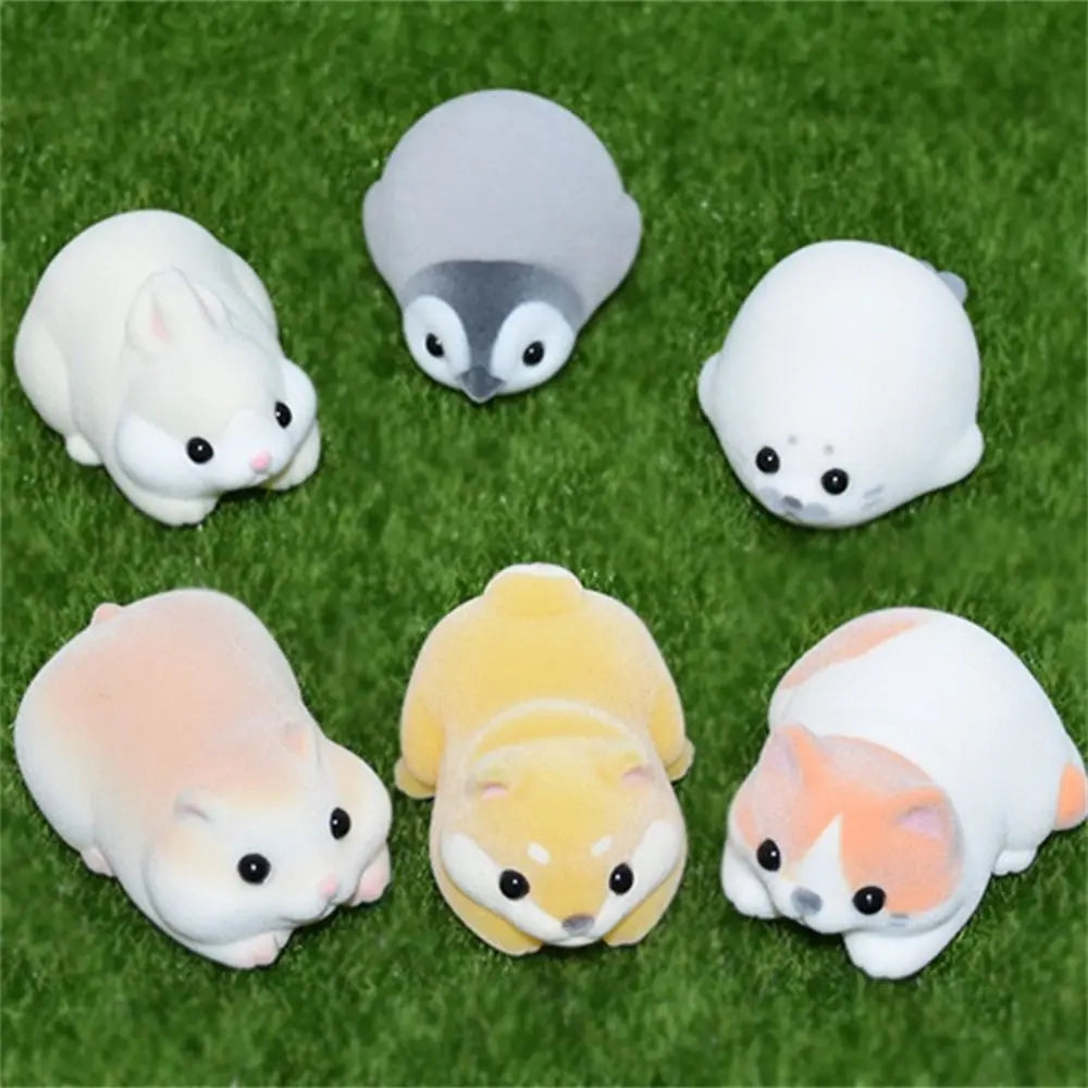 Chubby Hamster Penguin Squeeze Toy | Cute Flocked Stress Relief Animals