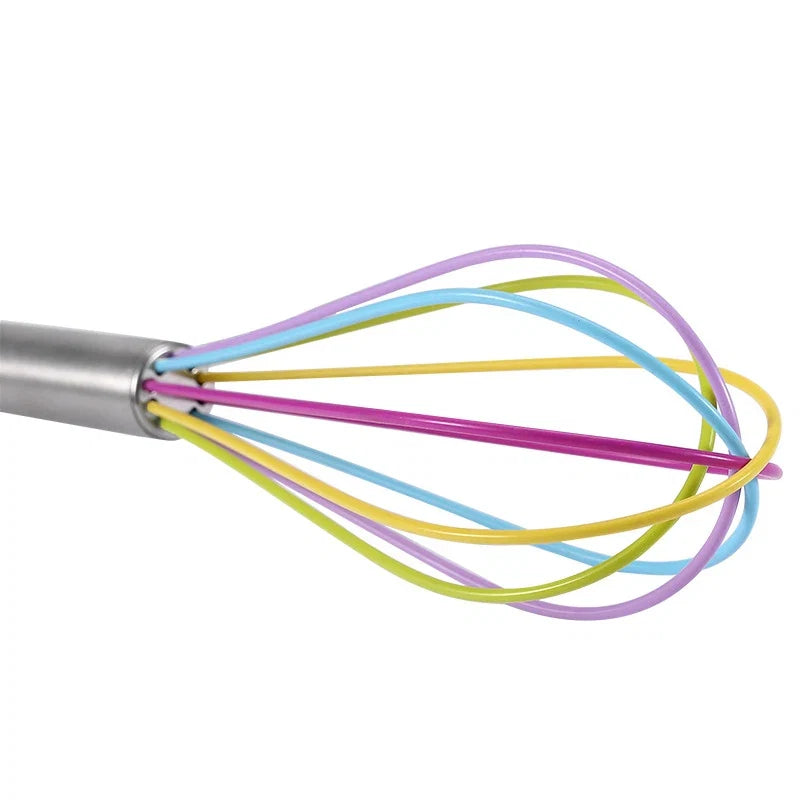 Stainless Steel Balloon Wire Silicone Whisk | Manual Egg Beater Mixer